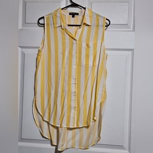 Velvet Heart Yellow, Striped Tank Top, Size Medium